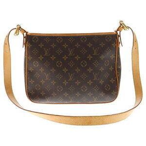 Louis Vuitton Push Bag Leather Shoulder Hudson Brown Lock Monogram